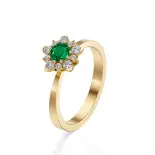 Pierścionek z szmaragdem i brylantami AJPZ_140